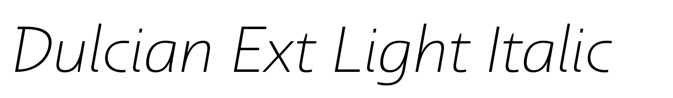 Dulcian Ext Light Italic